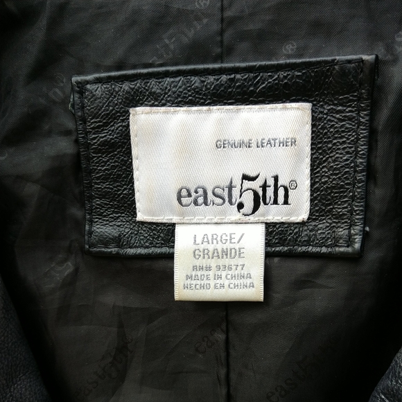 🌹Host Pick🌹Genuine Leather East 5th Womens Black Full Zip Jacket Coat L - Picture 2 of 12